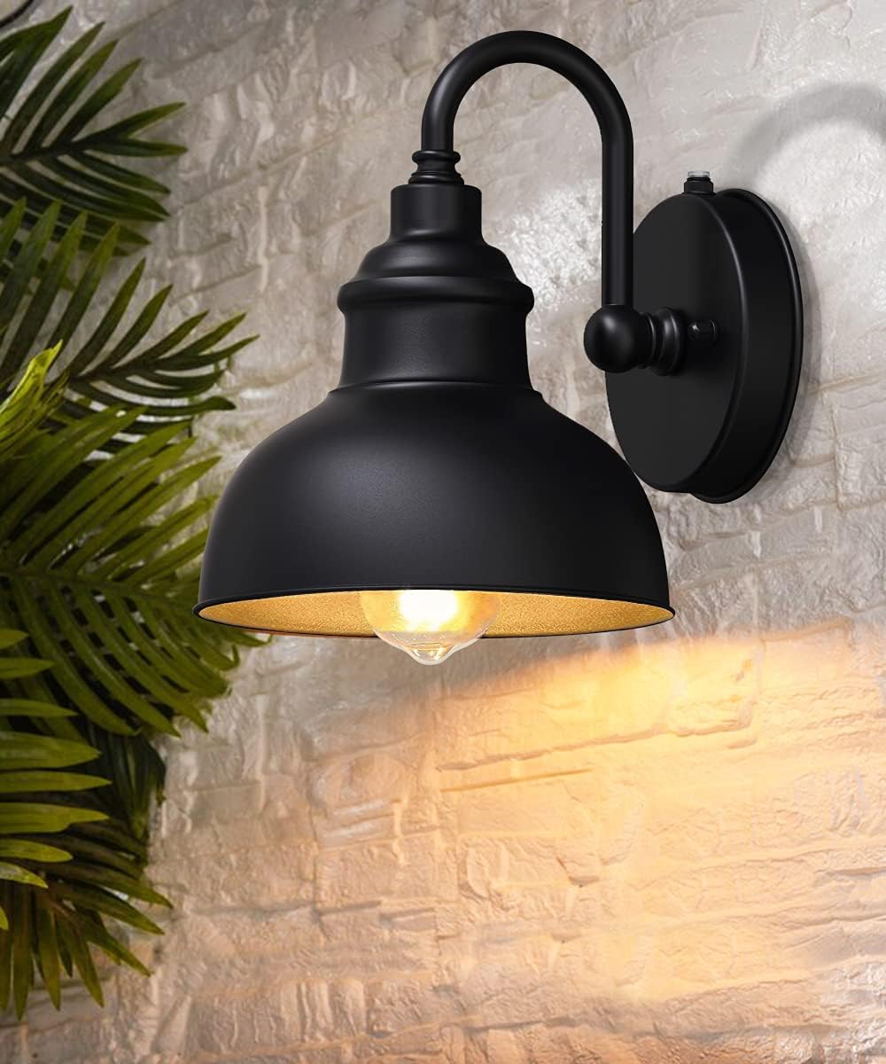 Outdoor Gooseneck Barn Light Fixture with E26 Bulbs F47495