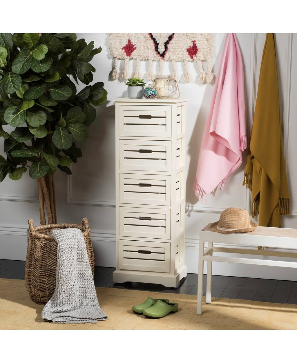 Red 5 Drawer Cabinet J20668