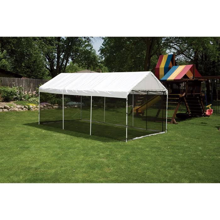 White 2-In-1 Canopy with Screen Enclosure Kit M328