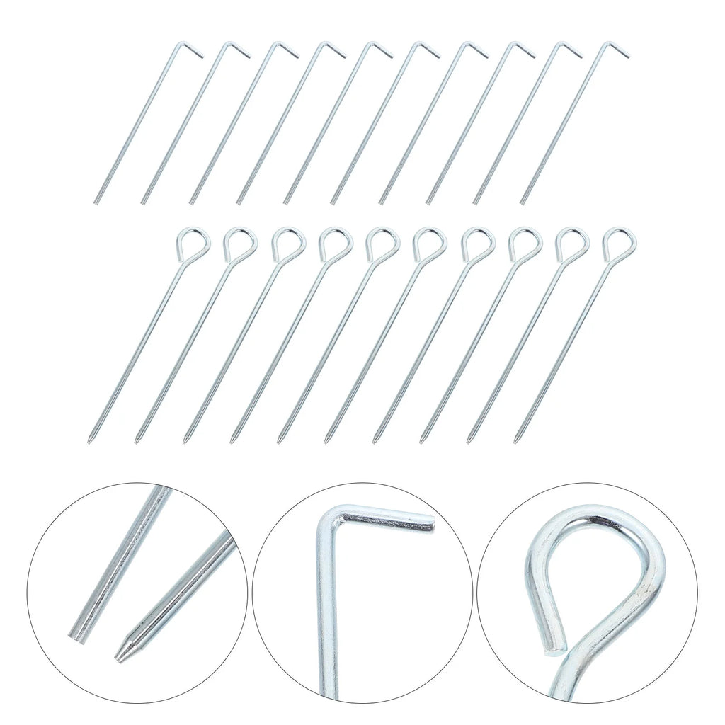 20Pcs Tent Stakes Camping Anchors W556937