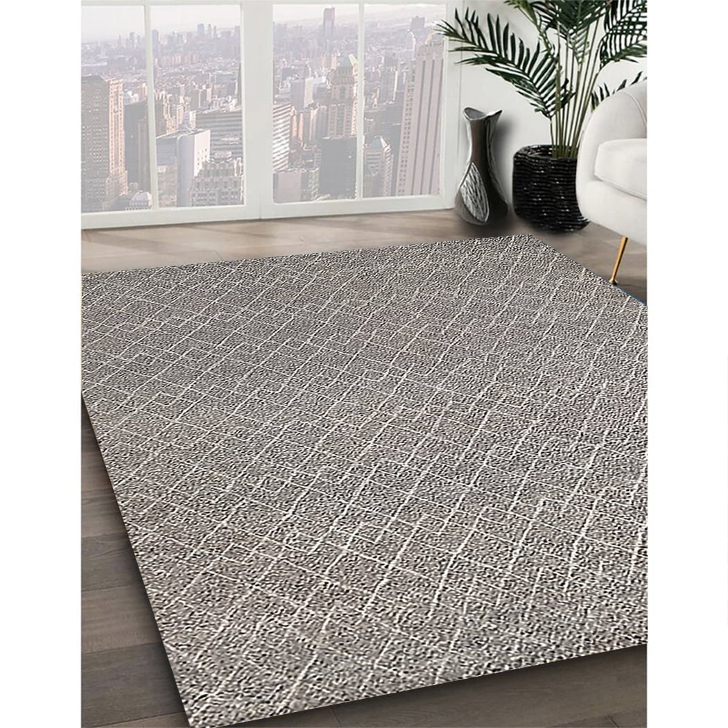 Puce Purple Rectangle Solid Area Rug D99667