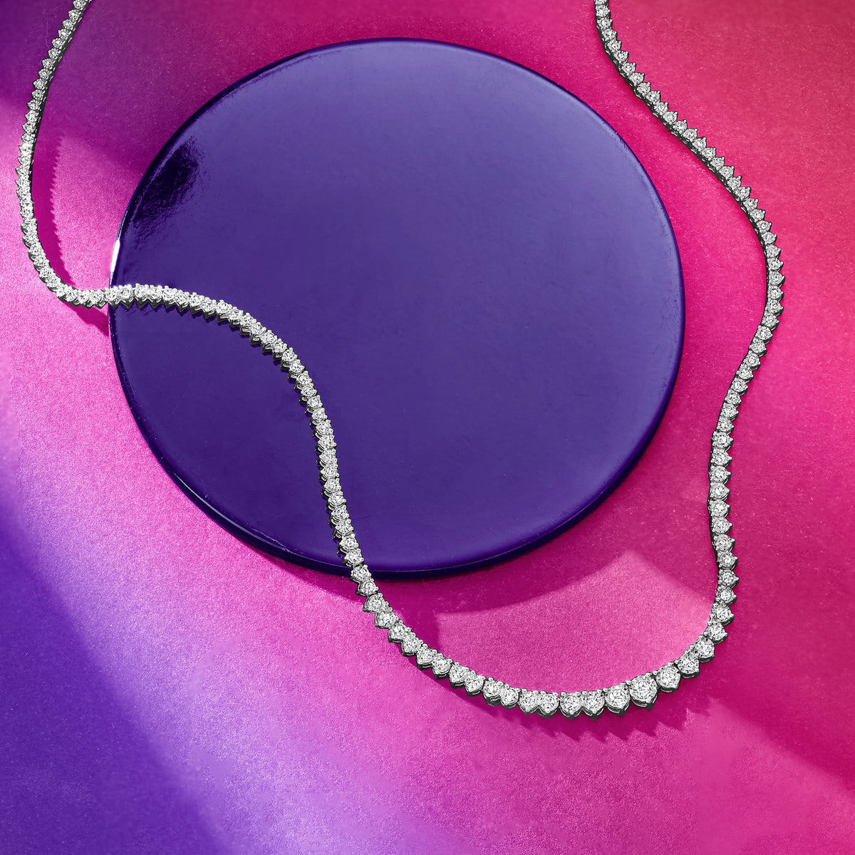 3.00 ct. t.w. Diamond Tennis Necklace in Sterling Silver U786052