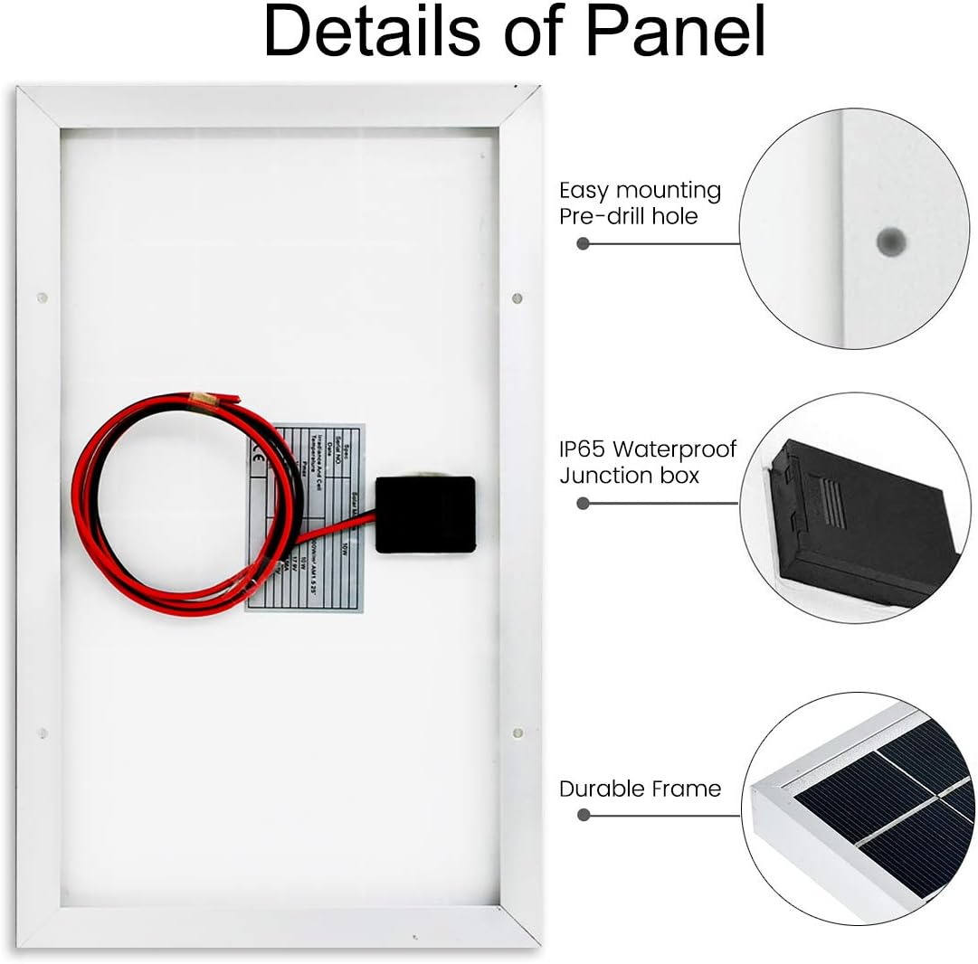 5W Solar Panel 12V PV Module Pack of 2 D139