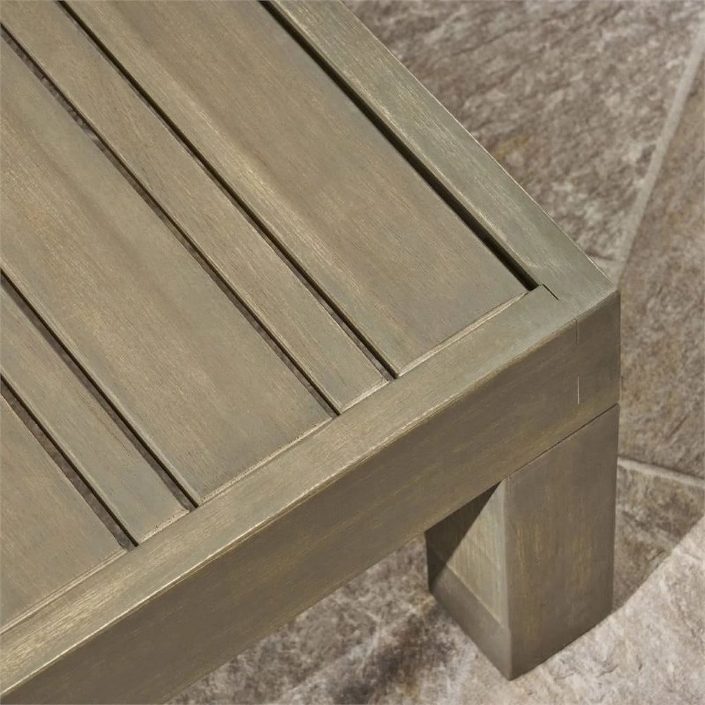 4 Piece Outdoor Acacia Wood Sofa Set in Gray E4372