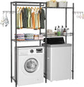 Black 4 Tiers Clothes Drying Rack with Adjustable Shelves T939