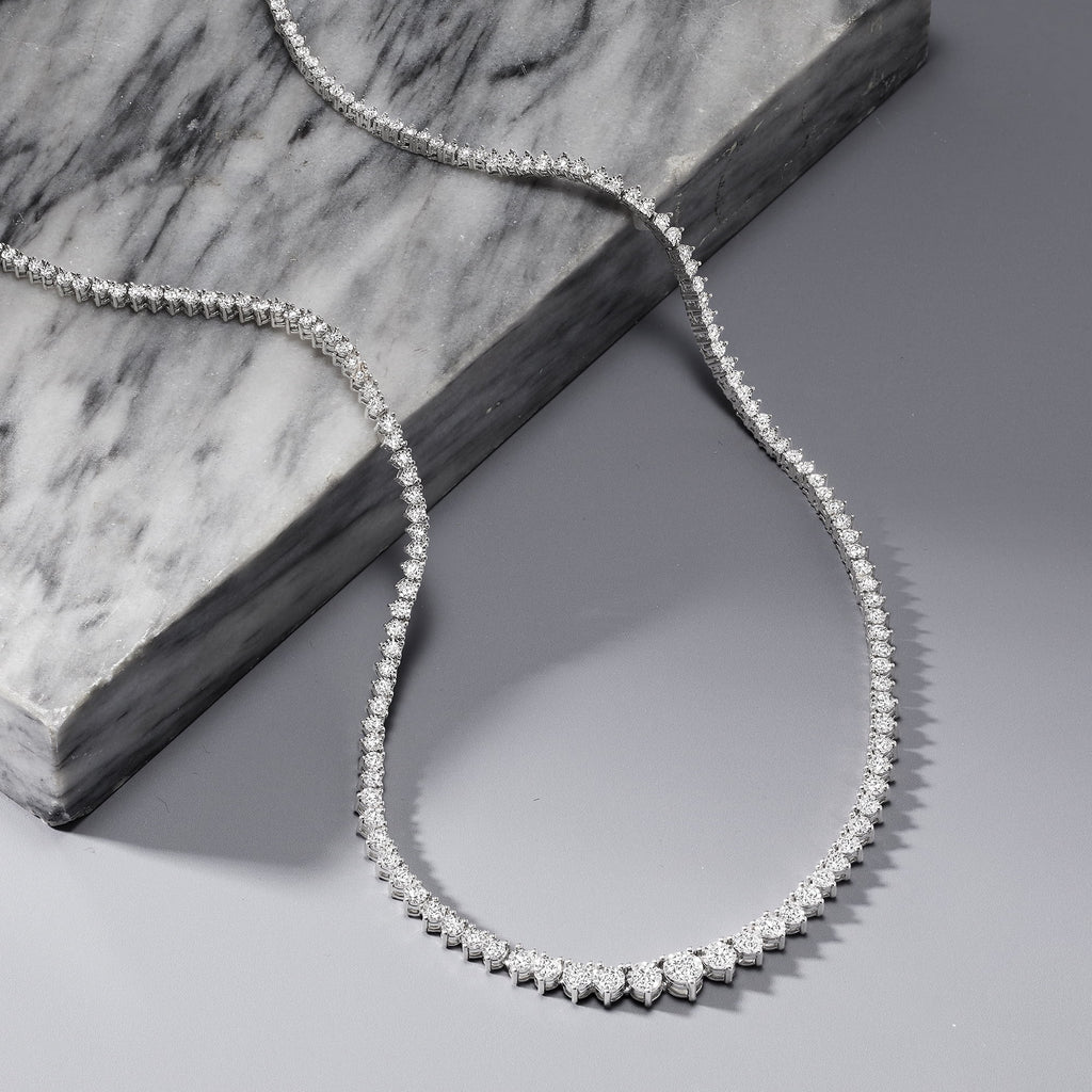 3.00 ct. t.w. Diamond Tennis Necklace in Sterling Silver U786052