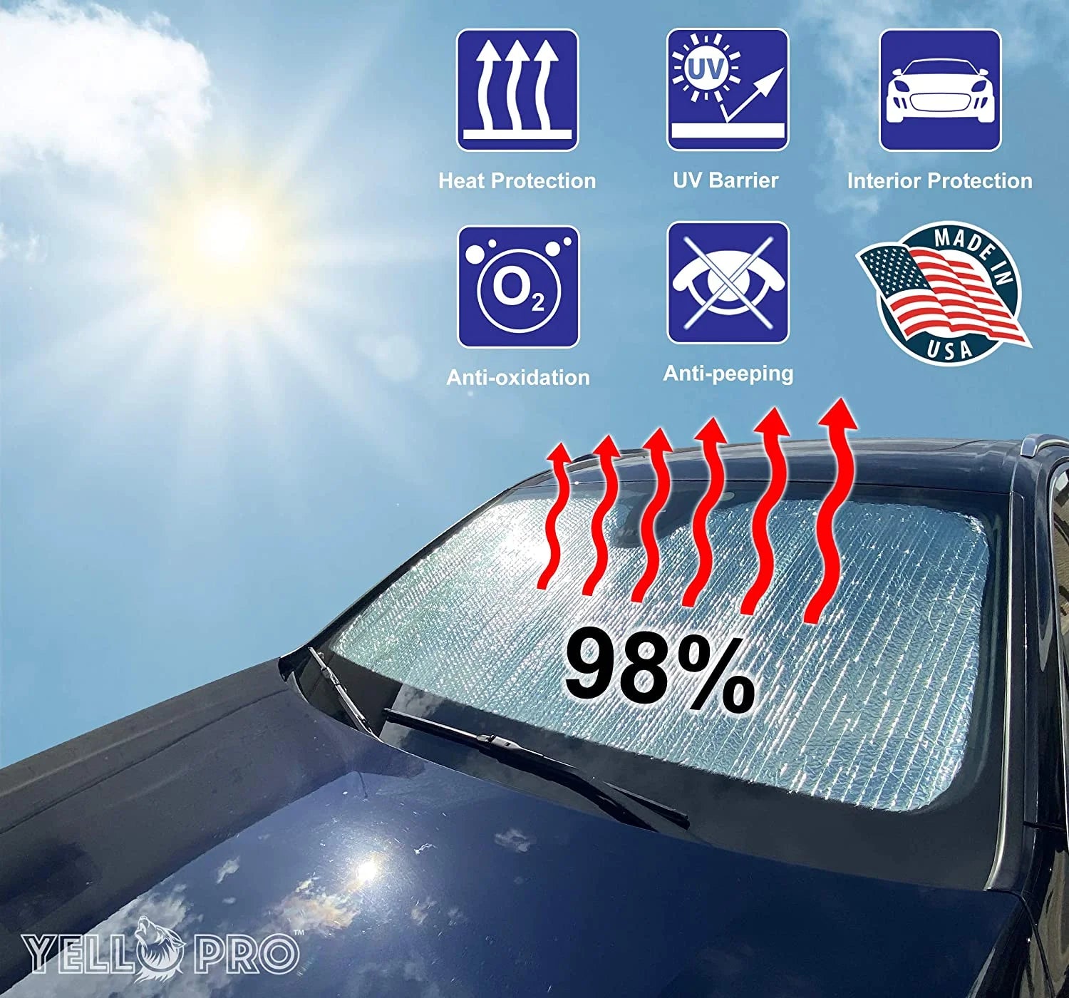 Front Windshield Sunshade for Tesla Model Y S4013