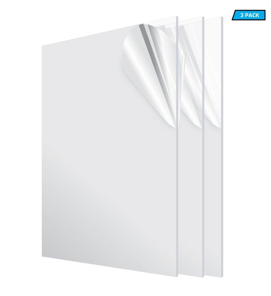 Clear Plexiglass Acrylic Sheet (3-Pack) A462