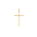 14k Yellow Gold Diamond Cross Pendant Necklace A703236