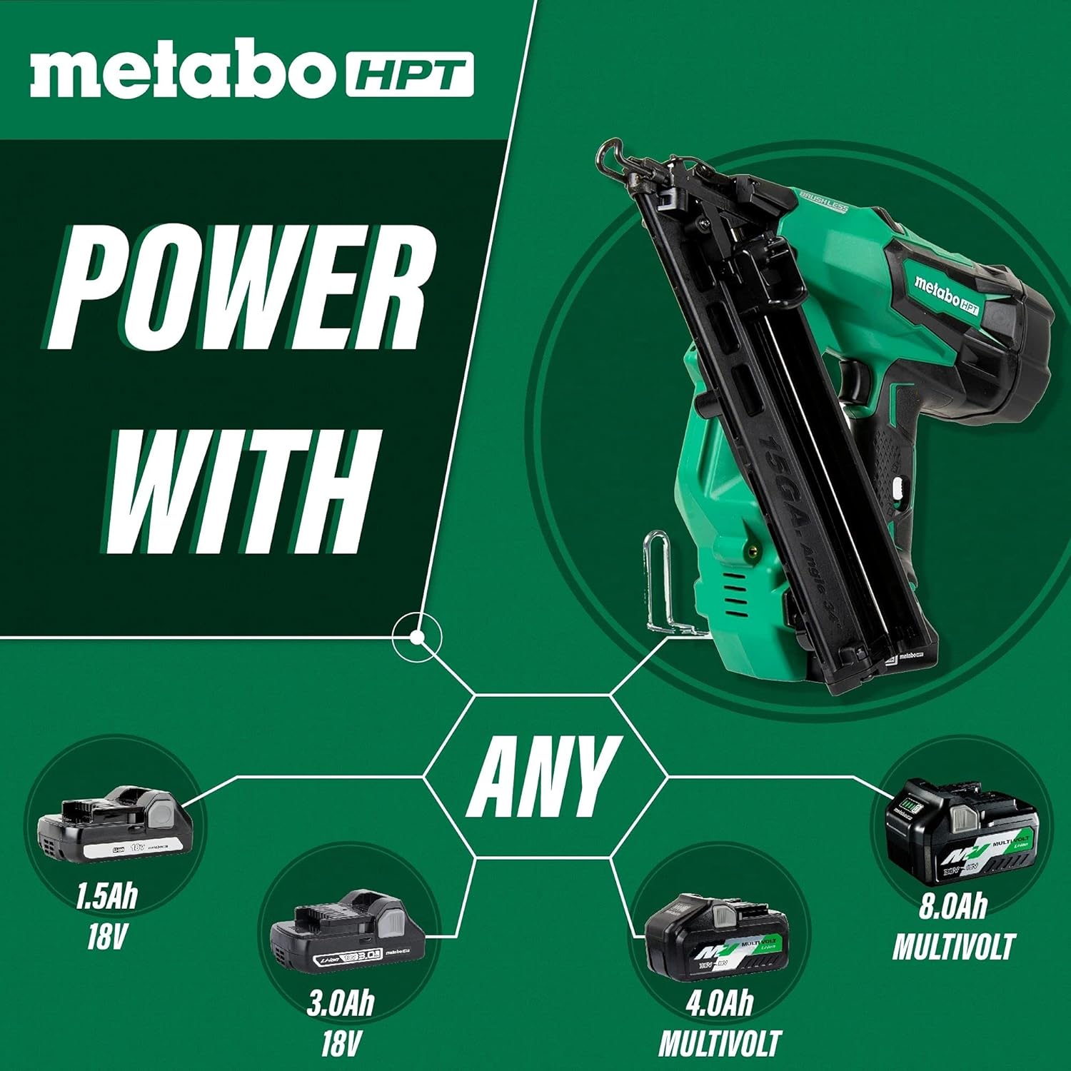 18V Brushless 15 Gauge Cordless Finish Nailer Kit S44217