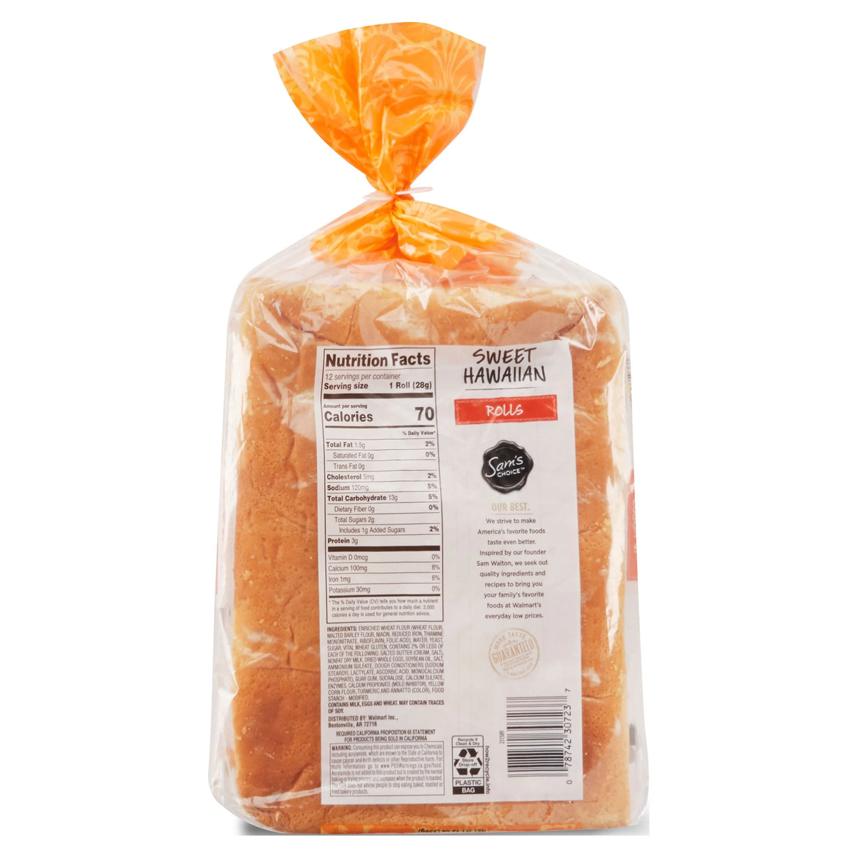 Sweet Hawaiian Rolls, 12 oz, 12 Count Z882