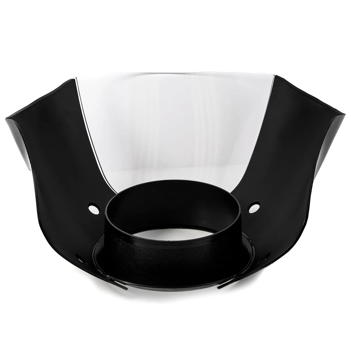 Black Quarter Fairing Windshield Kit with Fork Mounting Hardware O6812