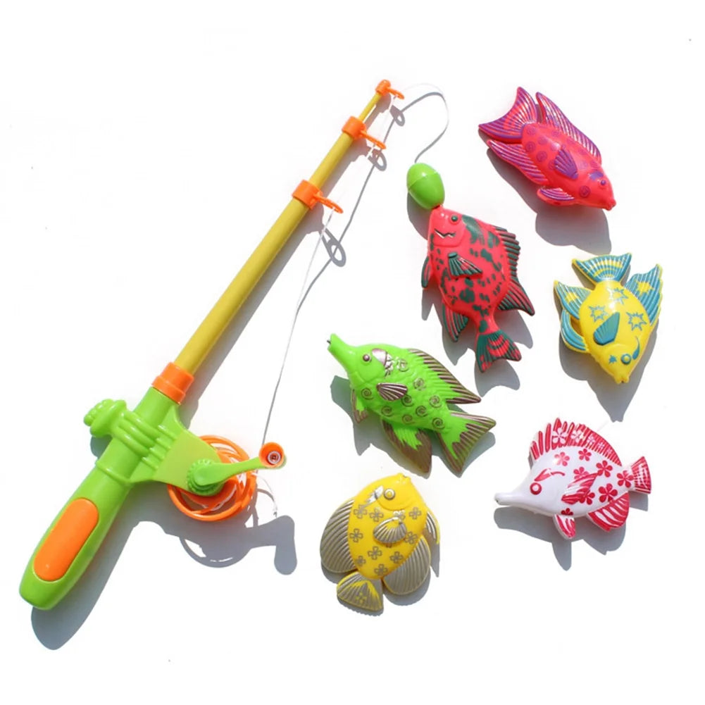 Magnetic Fishing Toy Set with 1 Fishing Rod and 6 Fishes Q12800