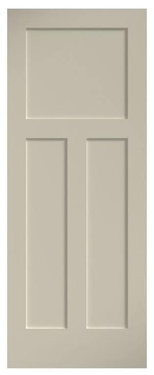 5-Panel Shaker White Primed Solid Wood Core Interior Slab Door E428109