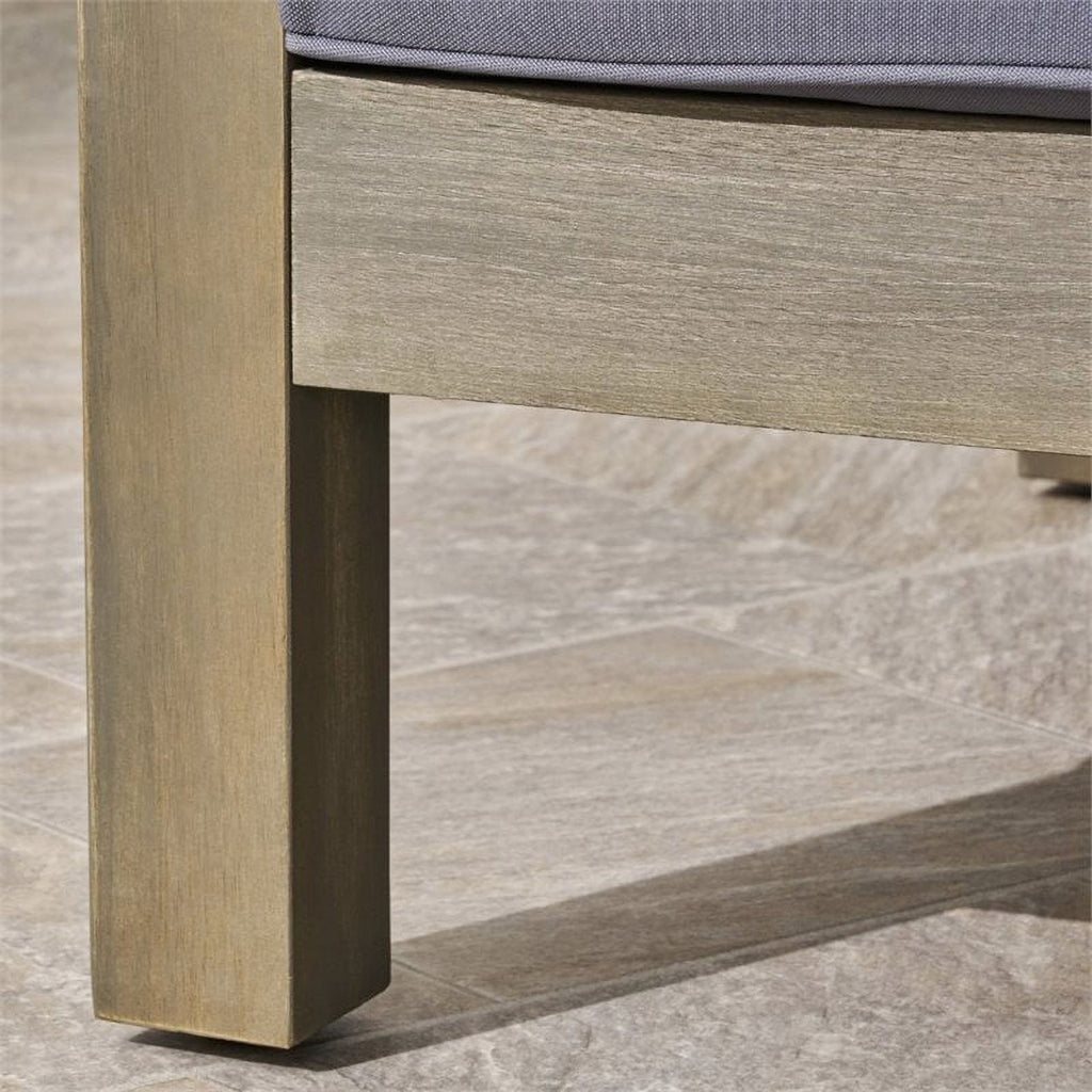 4 Piece Outdoor Acacia Wood Sofa Set in Gray E4372