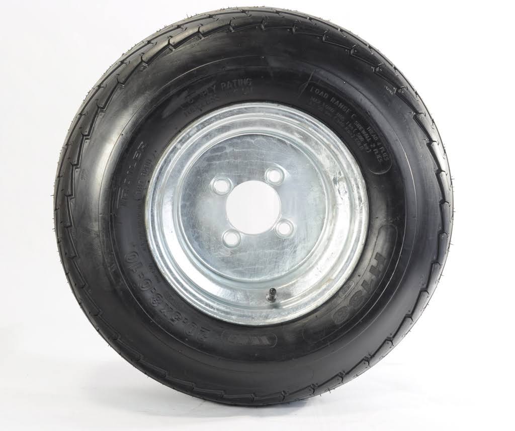 2-pk Trailer Tire & Rim 570-8 Load C 4 Lug Galvanized Y496