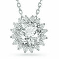 14K White Gold Lab Grown Diamond Pendant U176