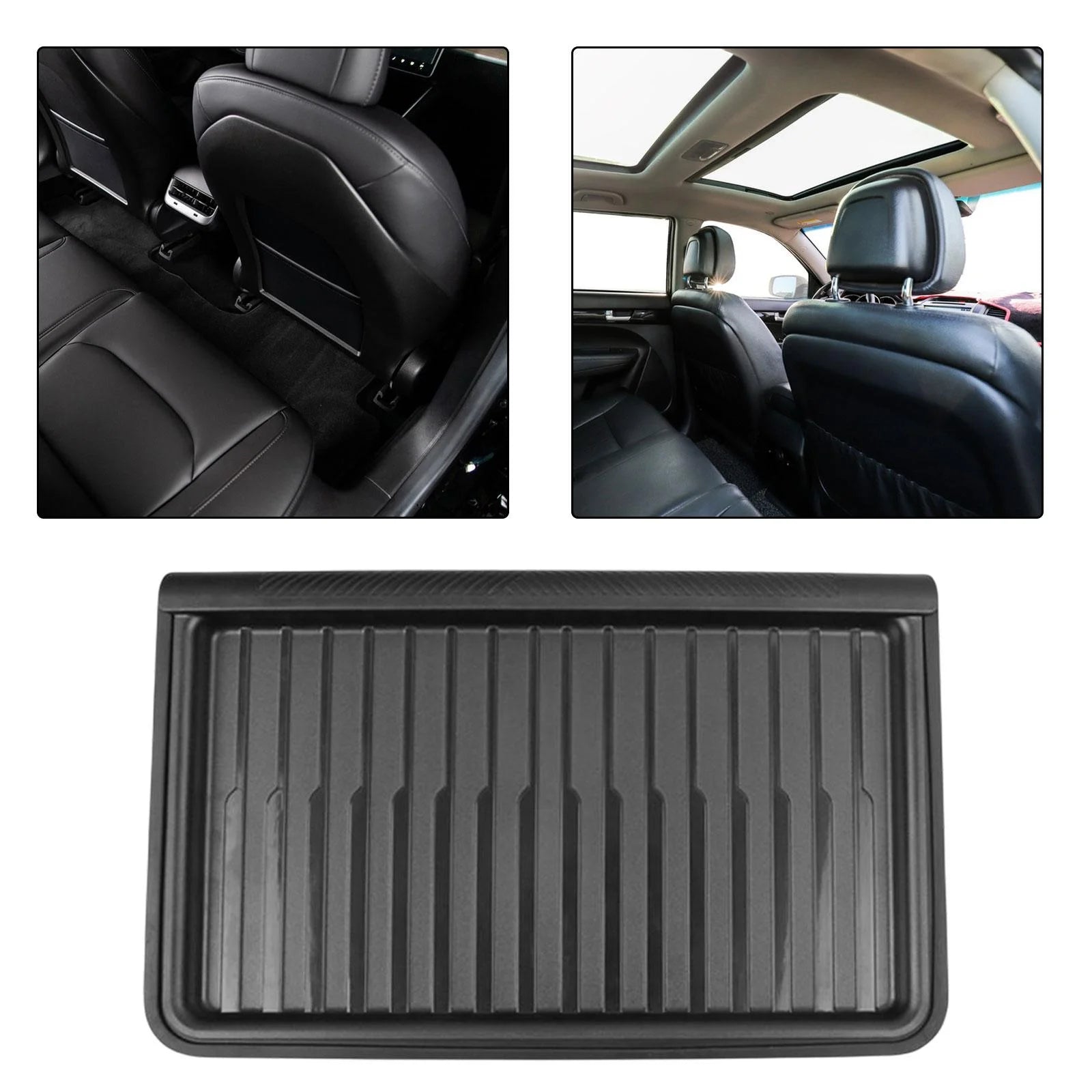 Black Car Underseat Organizer Tray With Lid E9103