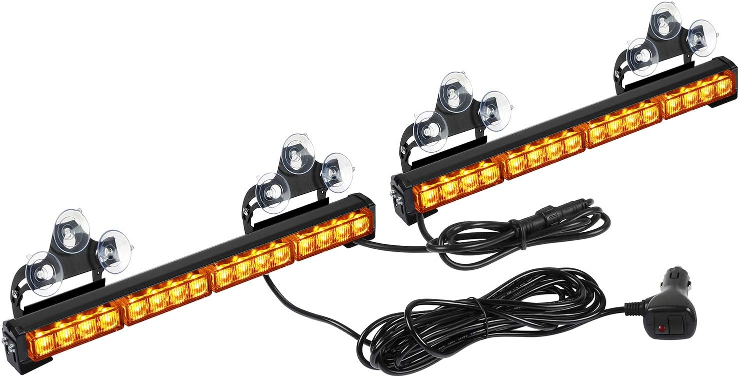 2x16.8 inch 32LED Red White Emergency Strobe Light Bar Pack of 2 P76357
