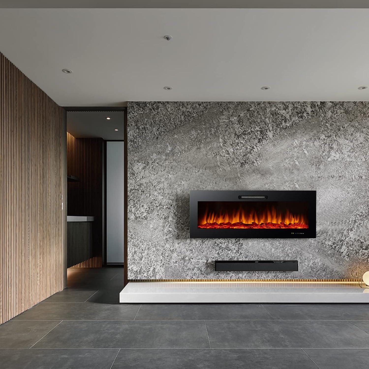 Black Electric Fireplace I3030