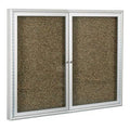 Red Enclosed Bulletin Board 36x22 H x 60x22 W x 3x22 D G131084