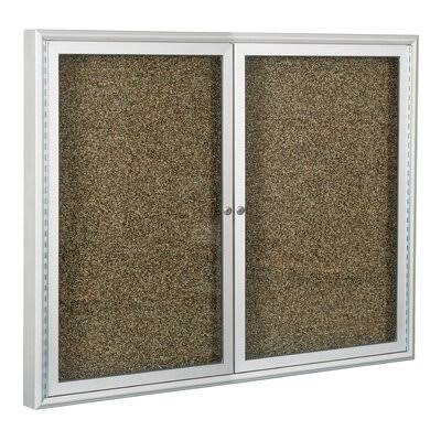 Red Enclosed Bulletin Board 36x22 H x 60x22 W x 3x22 D G131084