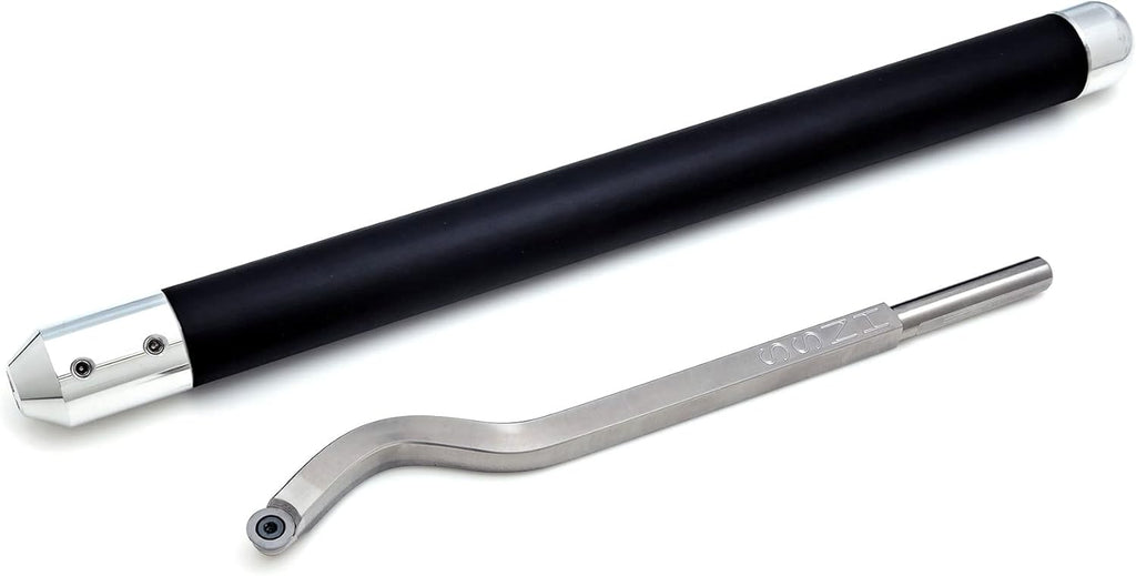 Swan Neck Hollower Carbide Lathe Tool with 9/16" Flat Top Carbide Cutter and 17" Foam Grip Handle B7566