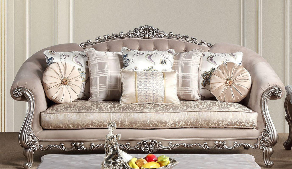 Beige Fabric Sofa Set 2Pc W2250