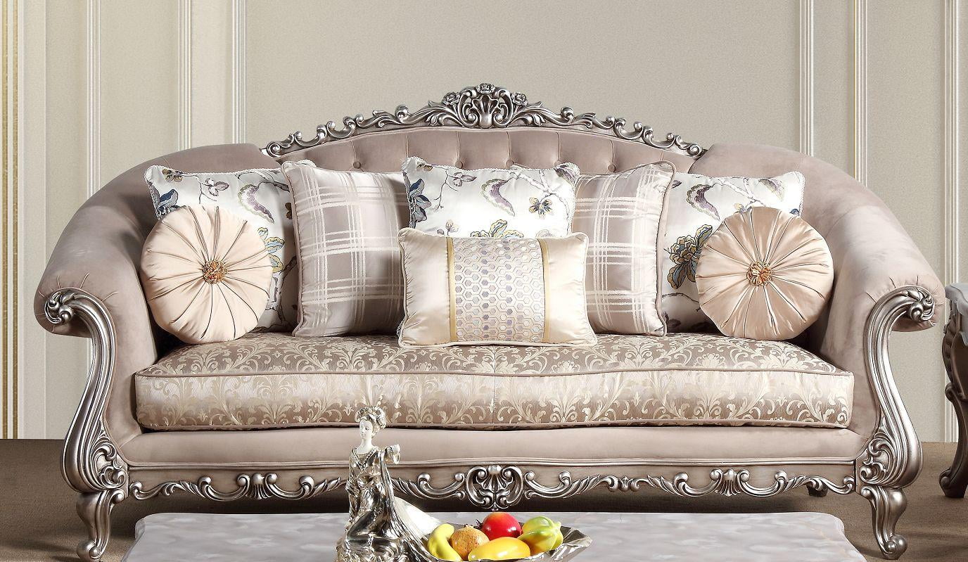 Beige Fabric Sofa Set 2Pc W2250