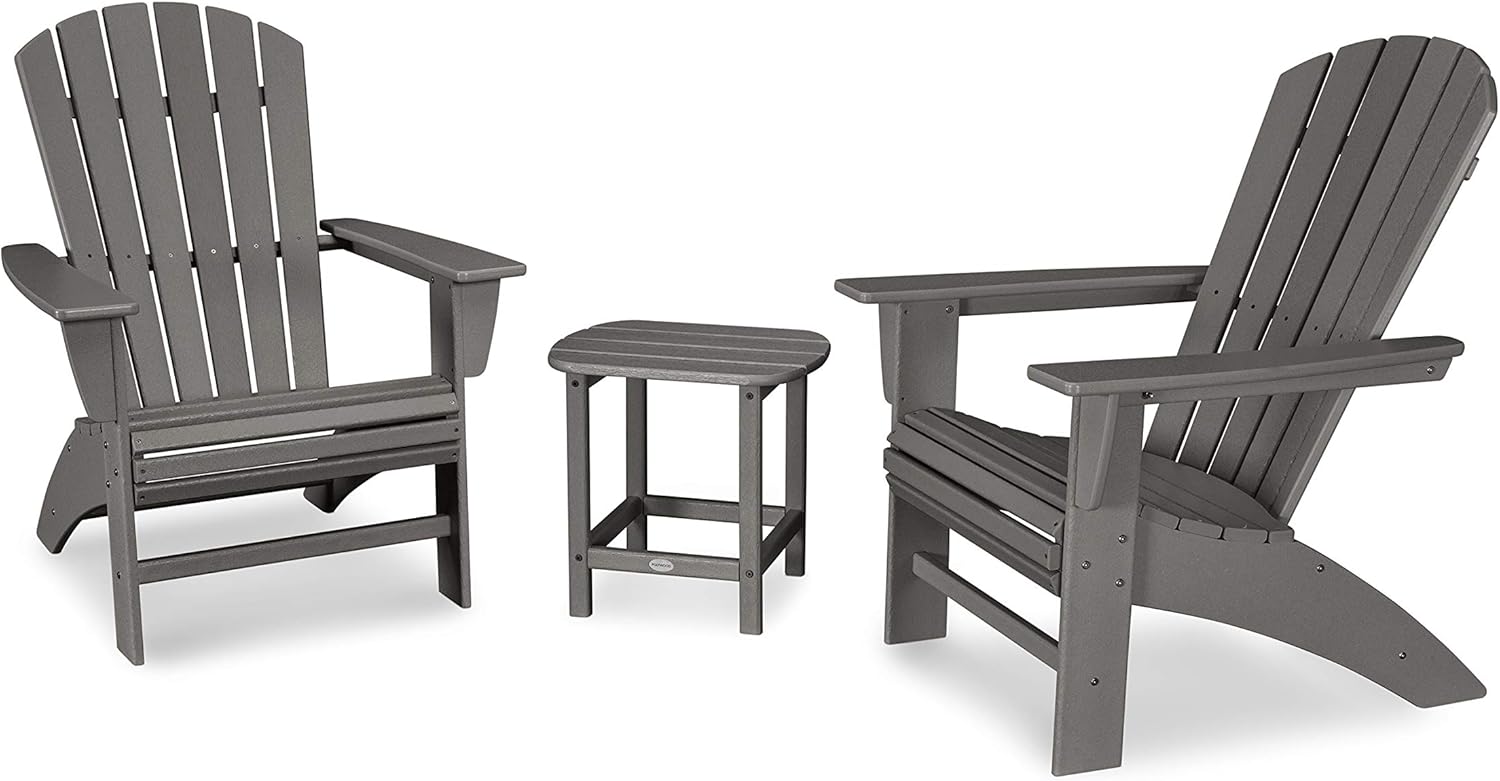 3-Piece Curveback Adirondack Chair Set with Side Table L4225