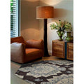 Cream & Brown Hand Tufted Wool Octagon Area Rug M4060