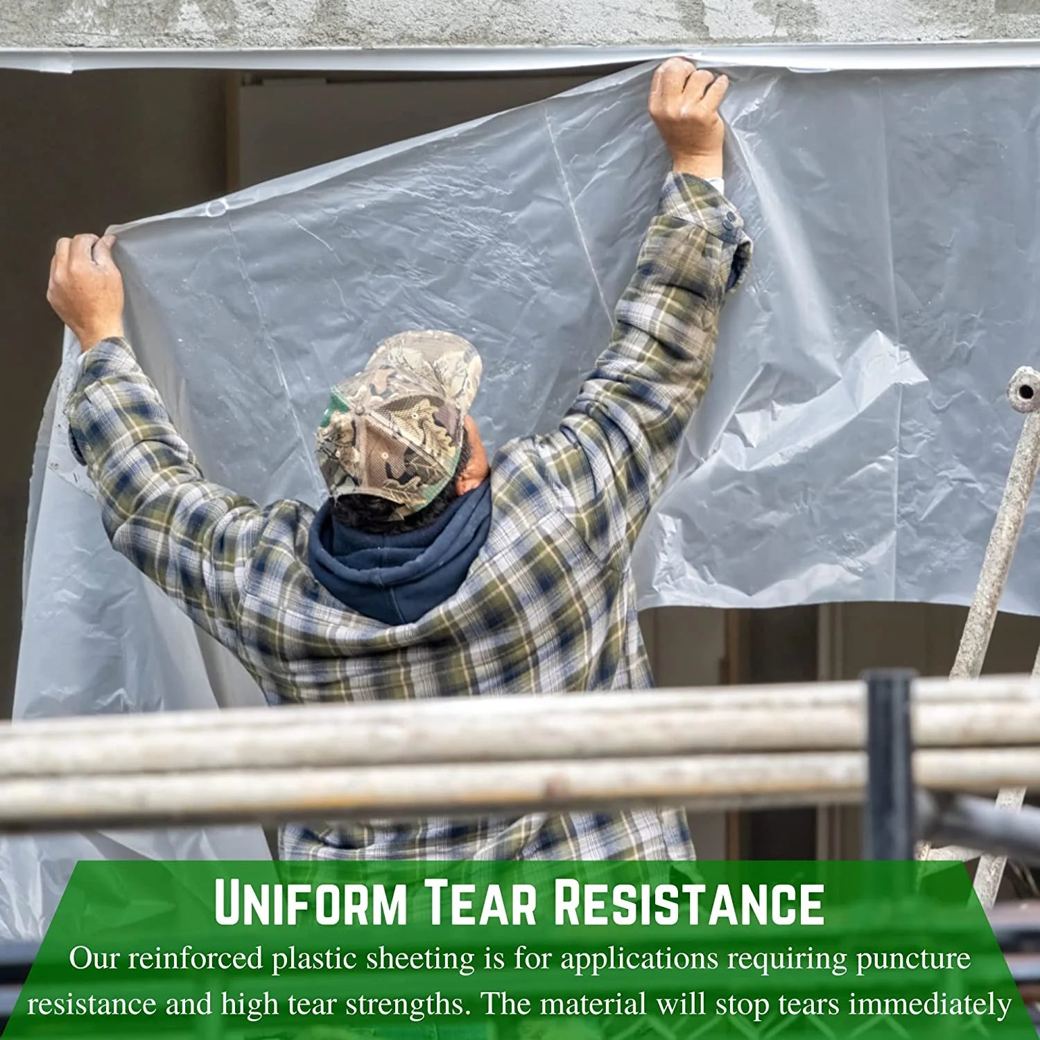 10 Mil UV-Rated Clear Polyethylene Sheeting Roll U35391