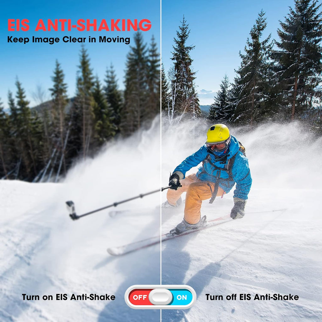 4K 20MP Action Camera with 2 Batteries and Mounting Accessories Kit C220