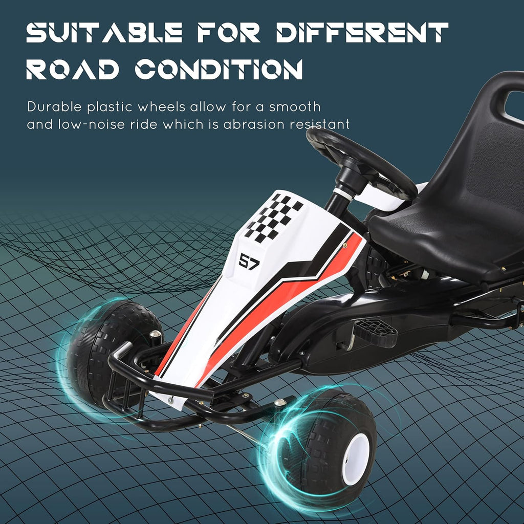 Black Pedal Go Kart with Adjustable Seat E375
