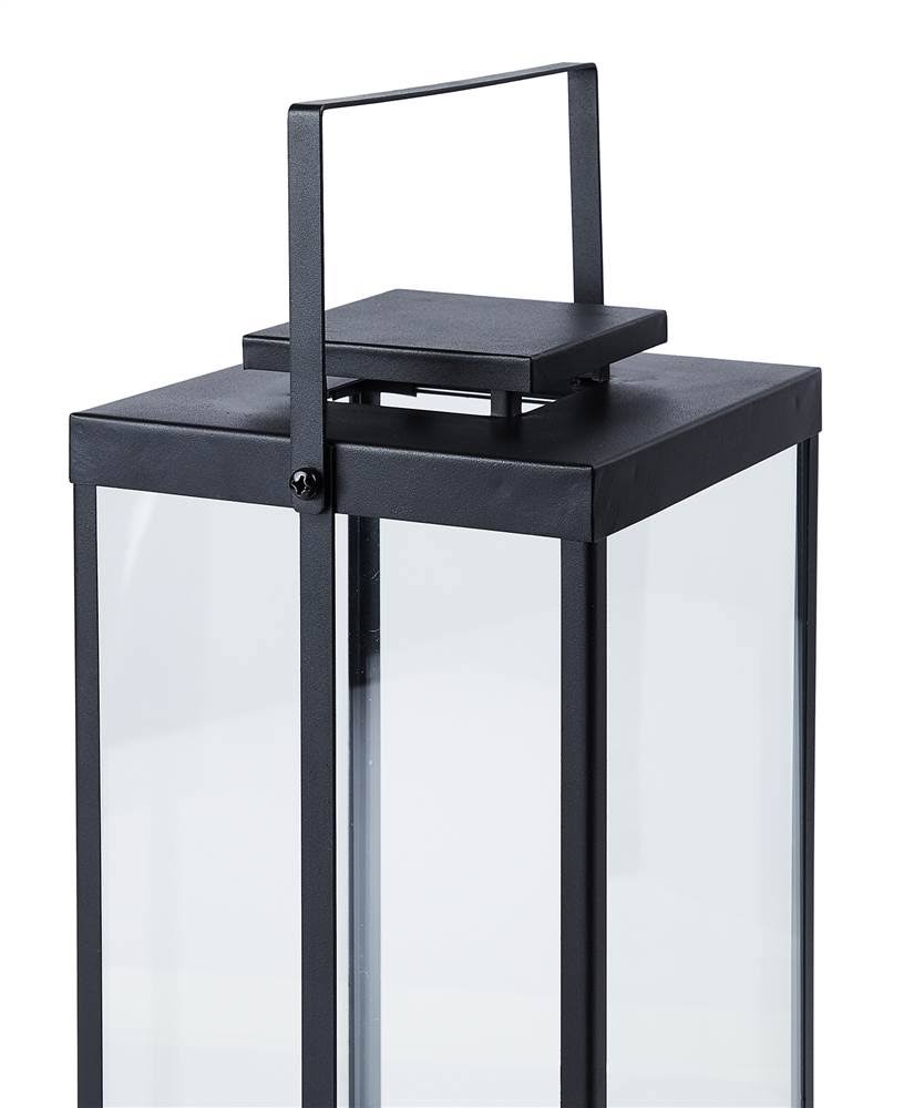 Black Lantern with Flameless Candle X116