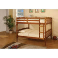 Twin Over Twin Bunk Bed Oak P43040