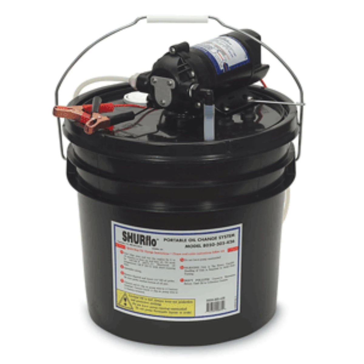 Oil Change Pump with 3.5 Gallon Bucket, 12 VDC, 1.5 GPM S87809